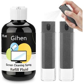 Refillable Screen Cleaner (16 Times), Screen Cleaner Spray and Wipe, Car Screen Cleaner, Laptop Computer Monitor Screen Cleaner, Phone iPhone ipad Touch Screen Cleaner Spray, TV Screen Cleaner