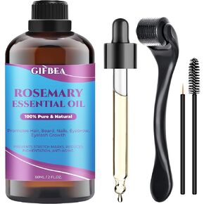 Rosemary Oil for Hair Growth,100% Pure Undiluted Light-Weight Non-Greasy Rosemary Essential Oil for Hair,Scalp & Skin Care,Natural Hair Growth Oil Serum Products for Eyebrow Eyelash Growth Hair Oil