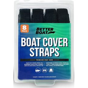 Boat Cover Straps Adjustable Buckle Straps 8 Pack Strap Buckles Boat Buckle Nylon Straps with Buckle 1" x 96" Utility Straps with Quick Release Buckle