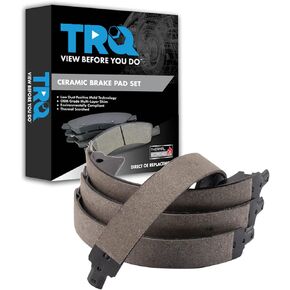 TRQ Rear Parking Brake Shoe Set Compatible with 13-16 Ford F-250 F-350 F-450 F-550