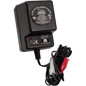 WILDGAME INNOVATIONS 6V/12V eDRENALINE Battery Charger Long-Lasting Powerful Feeder Battery Charger with Adjustable Voltage Switch & Charge Status Light Indicator