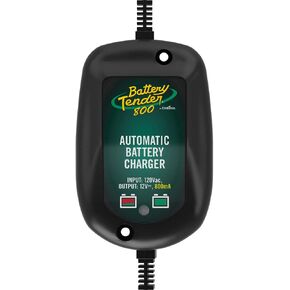 Battery Tender 800mA 12V Weather Resistant Battery Charger and Maintainer - Marine and Automotive Smart Fully Automatic for Boats Watercraft - Selectable Lead Acid Lithium - 022-0150-DL-WH