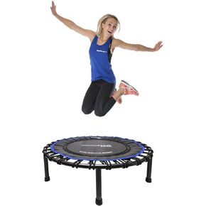 Maximus Pro Bungee Rebounder | Stronger Quieter & Softer Bounce | 40'' Mini Trampoline Ready Assembled for Adults & Children | Max 400lb | DVD+ Videos