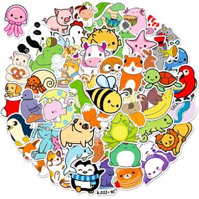 100Pcs Stickers for Kids - Cute Animal Stickers for Kids Water Bottles -Non-Repeating Tear-Resistant Waterproof Vinyl Waterproof Stickers for Water Bottles Waterproof, Reusable Residue-Free Stickers in Kuwait