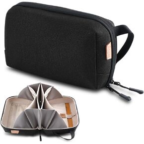 Electronic Organizer Travel Case Bag for Cables, Switch, SD card, Passport and More – Ultimate Protection & Portability Waterproof (Black)