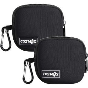 CM Pack of 2 Mini Pouch Case Bag Small Travel Storage Carrying Bag Compatible with MagSafe Power Adapter, Laptop Accessories Cables, Cords, USB Drives, Earphones