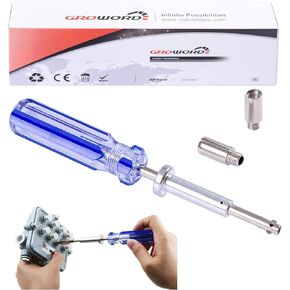 groword 7 Inch Terminator TV Tool LTT-7 GTT-7 CATV Cable Locking Terminator Tool - Coax/Coaxial Cable terminator Tool Bump Key for TV Boxes Cable Blue