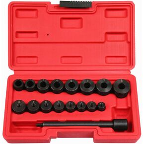 Highking Tool 17pc Universal Clutch Aligning Kit Flywheel Pilot Hole and Clutch Drive Plate Alignment Tool