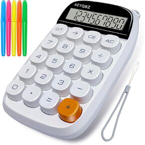 Cute Small Calculator with Large Display and Big Buttons, Touch Comfortable Flexible Button Handheld Calculator, Small Pocket Calculator Easy to Carry Suitable for School Calculator(Green)