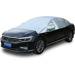 Winter Windshield Snow Cover for Sedan, Half Car Cover Top for Ice, Frost & Snow Removal All Weather Front Rear Window Automotive Covers Sun Snow Car Accessories