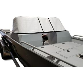 Transhield Trailerable Boat Windshield Cover | fits Most Deep V Walk Through windshields | Lightweight, Waterproof, Durable, Universal Fit | 105" x 25"