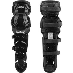 Baseball Softball Catcher Leg Guards Shin Guards Youth 12.5 Inch Black