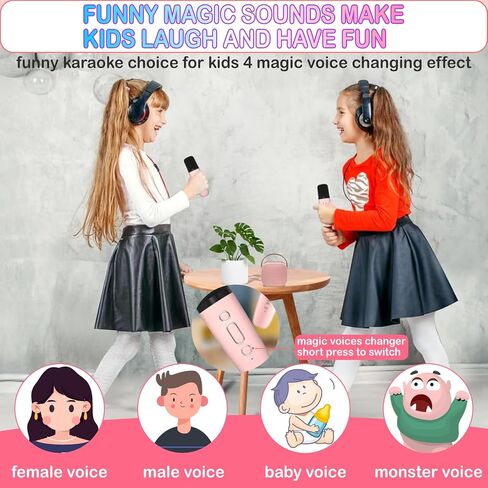 Mini Karaoke Machine for Kids & Adult, 4-12 Years Old Girls Christmas Birthday Gift for Girls & Boys, Karaoke Toys Gifts for Girls Ages 4, 5, 6, 7, 8, 9, 10, 12 +Year Old Birthday Party in Kuwait