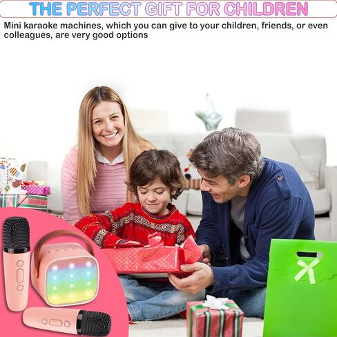 Mini Karaoke Machine for Kids & Adult, 4-12 Years Old Girls Christmas Birthday Gift for Girls & Boys, Karaoke Toys Gifts for Girls Ages 4, 5, 6, 7, 8, 9, 10, 12 +Year Old Birthday Party in Kuwait