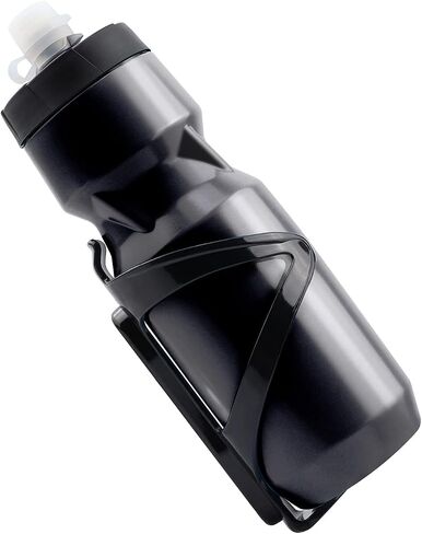 24oz Bike Water Bottle, Sporty Squeeze Water Bottle BPA-free with Durable Ultra-lightweight Plastic Universal Water Bottle Holder, for Outdoor Riding(black) in Saudi Arabia