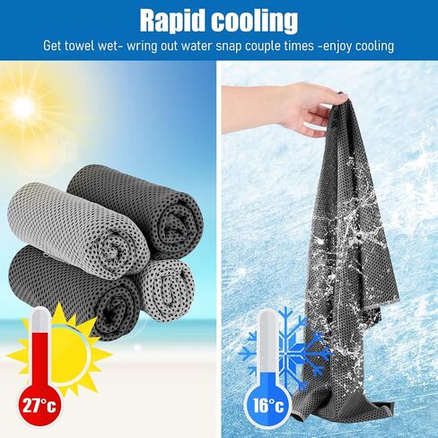 100 Pack Cooling Towel Microfiber Ice Towel Cold Sports Towel Neck and Face Breathable Chilly Sweat Towels for Gym Yoga Golf Workout Beach Accessories, 32 x 12 Inch in Saudi Arabia