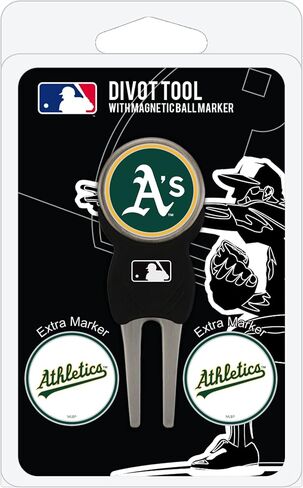 أداة Divot من Team Golf MLB مع 3 أقلام تحديد لكرات الجولف، أقلام التحديد قابلة للإزالة من المينا المغناطيسية على الوجهين in Kuwait