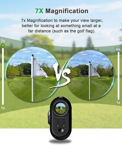 جهاز تحديد المدى للجولف من جرين شوت مع منحدر، تكبير 7X، جهاز تحديد المدى بالليزر بطول 1312 ياردة لقياس نطاق الصيد، ملحقات الجولف in Kuwait