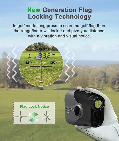 جهاز تحديد المدى للجولف من جرين شوت مع منحدر، تكبير 7X، جهاز تحديد المدى بالليزر بطول 1312 ياردة لقياس نطاق الصيد، ملحقات الجولف in Kuwait