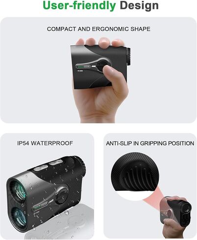 جهاز تحديد المدى للجولف من جرين شوت مع منحدر، تكبير 7X، جهاز تحديد المدى بالليزر بطول 1312 ياردة لقياس نطاق الصيد، ملحقات الجولف in Kuwait