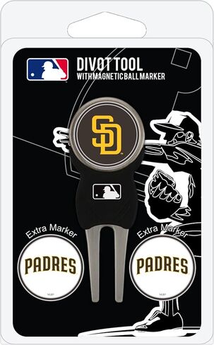 أداة Divot من Team Golf MLB مع 3 أقلام تحديد لكرات الجولف، أقلام التحديد قابلة للإزالة من المينا المغناطيسية على الوجهين in Kuwait