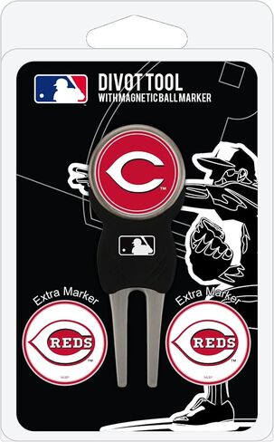 أداة Divot من Team Golf MLB مع 3 أقلام تحديد لكرات الجولف، أقلام التحديد قابلة للإزالة من المينا المغناطيسية على الوجهين in Kuwait