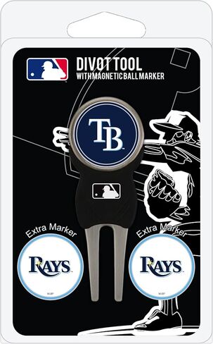 أداة Divot من Team Golf MLB مع 3 أقلام تحديد لكرات الجولف، أقلام التحديد قابلة للإزالة من المينا المغناطيسية على الوجهين in Kuwait