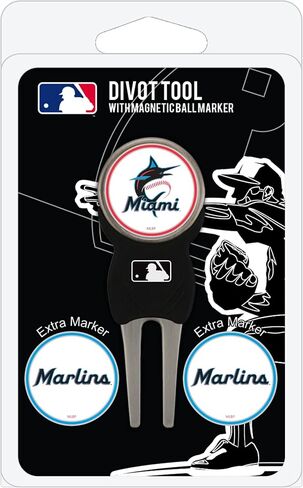 أداة Divot من Team Golf MLB مع 3 أقلام تحديد لكرات الجولف، أقلام التحديد قابلة للإزالة من المينا المغناطيسية على الوجهين in Kuwait