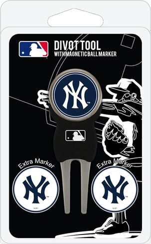 أداة Divot من Team Golf MLB مع 3 أقلام تحديد لكرات الجولف، أقلام التحديد قابلة للإزالة من المينا المغناطيسية على الوجهين in Kuwait