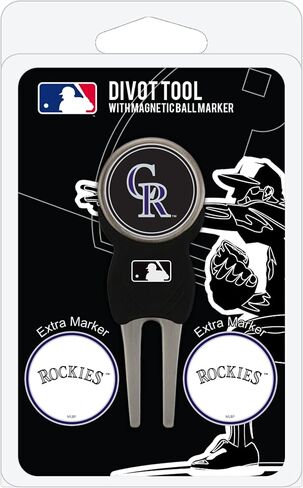 أداة Divot من Team Golf MLB مع 3 أقلام تحديد لكرات الجولف، أقلام التحديد قابلة للإزالة من المينا المغناطيسية على الوجهين in Kuwait