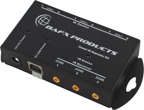BAFX Products - Triple Zone IR Repeater Kit/Remote Control Extender Kit for Infrared Remote Control Devices in Kuwait