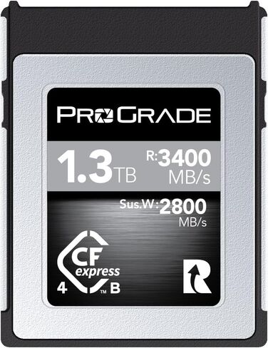 بطاقة الذاكرة الرقمية ProGrade - CFexpress 4.0 النوع B للكاميرات | مُحسّن للنقل السريع للملفات والتخزين الكبير | سلسلة كوبالت سعة 1.3 تيرابايت in Kuwait