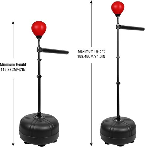 VEOCORE Freestanding Boxing Bar, Height Adjustable Boxing Spinning Bar, Boxing Speed Trainer Boxing Equipment for MMA Training, Stress Relief & Fitness - Red in Kuwait