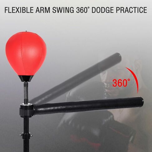 VEOCORE Freestanding Boxing Bar, Height Adjustable Boxing Spinning Bar, Boxing Speed Trainer Boxing Equipment for MMA Training, Stress Relief & Fitness - Red in Kuwait