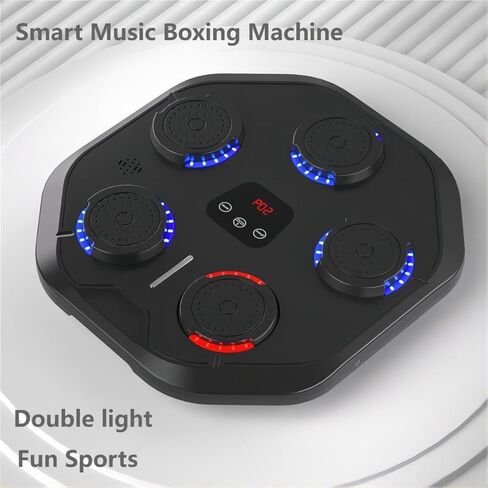 آلة ملاكمة موسيقية ذكية للتمرين المنزلي، آلة ملاكمة LED مع 9 أوضاع تدريب، يمكنها تشغيل موسيقى البلوتوث in Kuwait