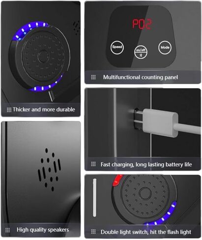 آلة ملاكمة موسيقية ذكية للتمرين المنزلي، آلة ملاكمة LED مع 9 أوضاع تدريب، يمكنها تشغيل موسيقى البلوتوث in Kuwait
