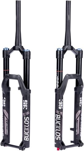 BUCKLOS MTB شوكة تعليق هوائية 27.5 29 110 * 15 مم Boost AM E-Bike مدبب، سفر 160 مم 36 مم أنبوب داخلي من خلال تعديل ارتداد المحور شوكة أمامية لفرامل القرص، تناسب جميع الدراجات الإلكترونية الجبلية إلخ. in Kuwait