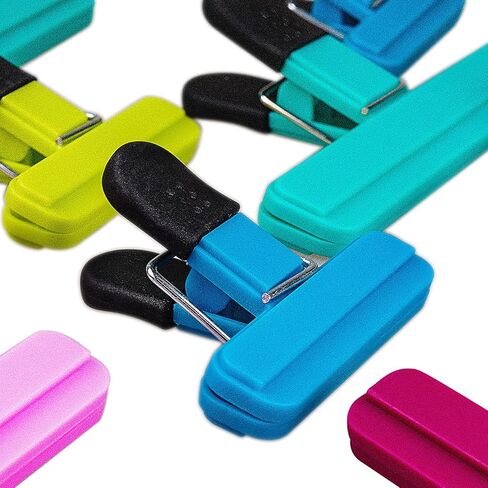 Chip Clips 14PCS Food Bag Clips with Heavy Duty(4 Large &10 Small Size) Seal Grip Assorted Colors in Kuwait