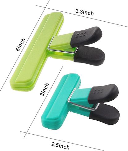 Chip Clips 14PCS Food Bag Clips with Heavy Duty(4 Large &10 Small Size) Seal Grip Assorted Colors in Kuwait