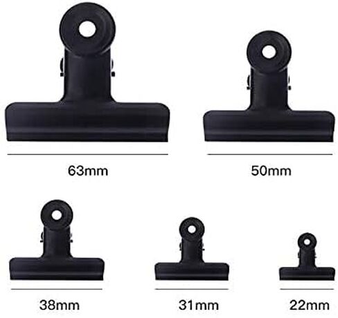 Bulldog Clips with Hole for Push-pin, Paper File Clips with Strong Spring, Small Metal Binder Clips, Seal Clamps for Coffee Tea Food Bags, Decorative Clips for DIY Photo Grid (Gold, 31 mm) in Saudi Arabia
