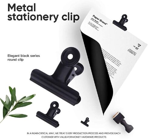 Bulldog Clips with Hole for Push-pin, Paper File Clips with Strong Spring, Small Metal Binder Clips, Seal Clamps for Coffee Tea Food Bags, Decorative Clips for DIY Photo Grid (Gold, 31 mm) in Saudi Arabia