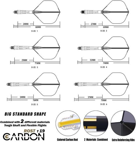 عمود رمي السهام المتكامل من الكربون CUESOUL ROST T19 وشكل قياسي كبير للطيران in Kuwait