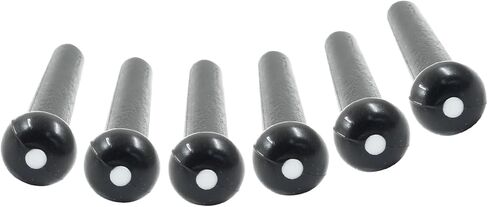 6 String Acoustic Guitar Rosewood Bridge Set with Bridge, Bridge Pins, End Pin, Saddle and Nuts(Black, Style 1) in Kuwait