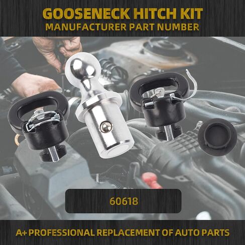 Dasbecan 60638 Gooseneck Ball Safety Chain Kit Gooseneck Hitch Kit 38000 lbs 2-5/16-Inch Compatible with 2013-2023 Ram 2500 3500 in Saudi Arabia