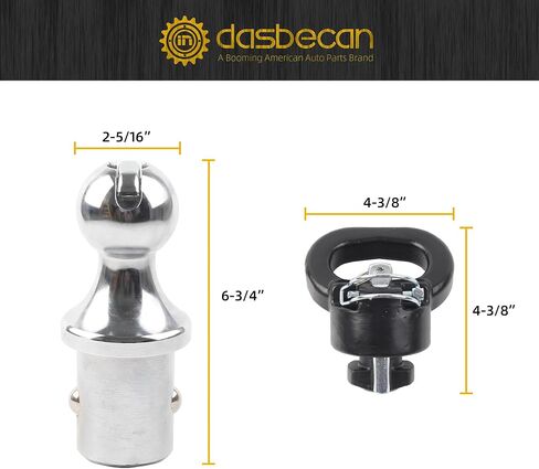 Dasbecan 60638 Gooseneck Ball Safety Chain Kit Gooseneck Hitch Kit 38000 lbs 2-5/16-Inch Compatible with 2013-2023 Ram 2500 3500 in Saudi Arabia