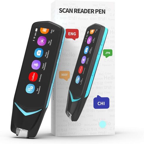 NEWYES Scan Reader Pen 4 [قاموس كولينز مدمج]، قلم الماسح الضوئي للنص إلى جهاز الكلام، قلم ترجمة 16 جيجا بايت قلم قراءة الصور، قلم قاموس ترجمة الصور للطلاب البالغين in Saudi Arabia