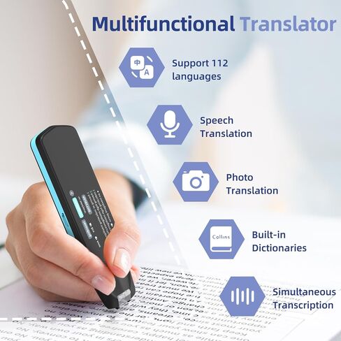 NEWYES Scan Reader Pen 4 [قاموس كولينز مدمج]، قلم الماسح الضوئي للنص إلى جهاز الكلام، قلم ترجمة 16 جيجا بايت قلم قراءة الصور، قلم قاموس ترجمة الصور للطلاب البالغين in Saudi Arabia