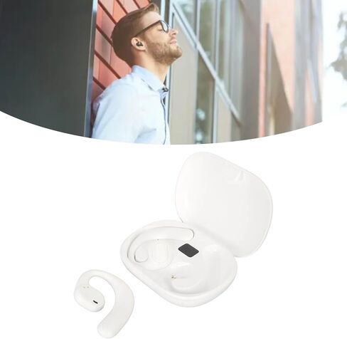 Translator Earphone, Real Time Translation GT01 Language Translator Earbuds 5.3 Noise Reduction for Business Learning (White) in Saudi Arabia