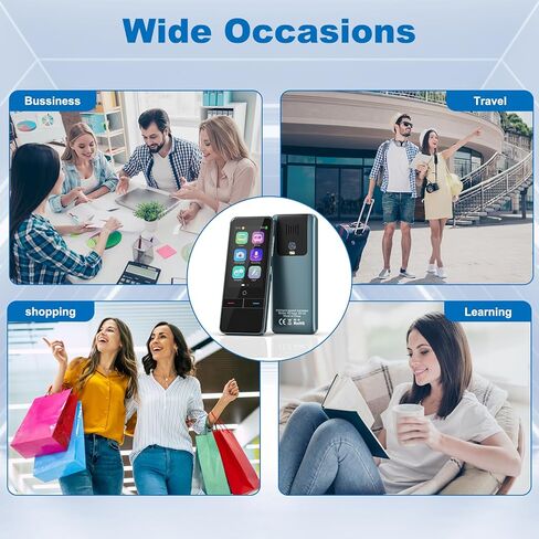 جهاز مترجم اللغة، مترجم فوري ثنائي الاتجاه، مترجم فوري عالي الدقة مع 139 لغة دون اتصال بالإنترنت، ترجمة الصور الصوتية للسفر والأعمال والتعلم in Kuwait