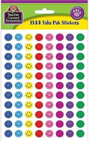 ملصقات وجه سعيد صغيرة من Teacher Created Resources Valu-Pak، متعددة الألوان (6633)، 0.38 بوصة in Kuwait